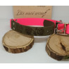 Collier Rose Néon/Vert Olive Militaire
